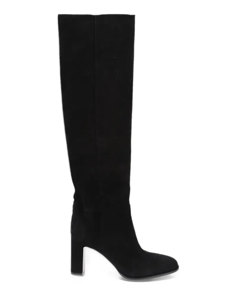 Jimmy Choo Kniehohe The Caly Overknee-Stiefel aus Wildleder 85cm - Schwarz Schwarz