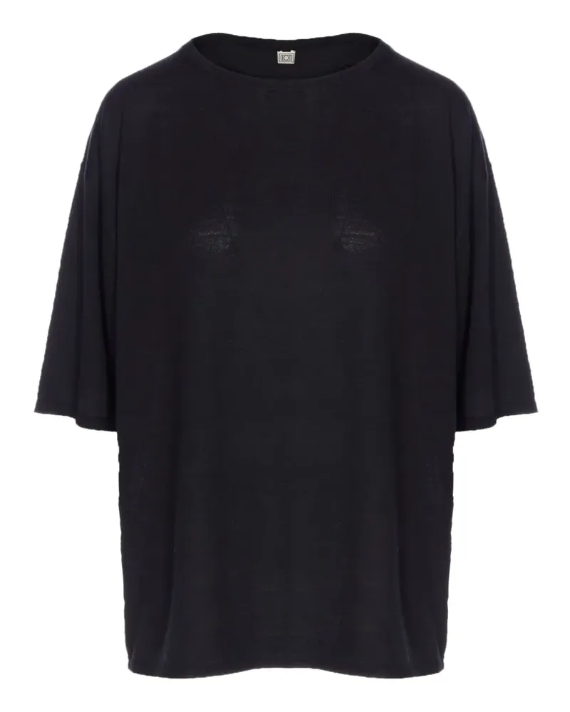 Totême T-Shirt mit Rundhalsausschnitt - Schwarz Schwarz