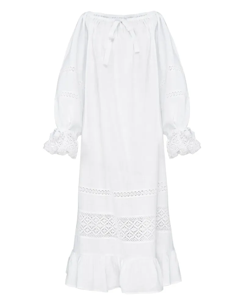 SLEEPER Romantica Kleid - Weiß Weiß