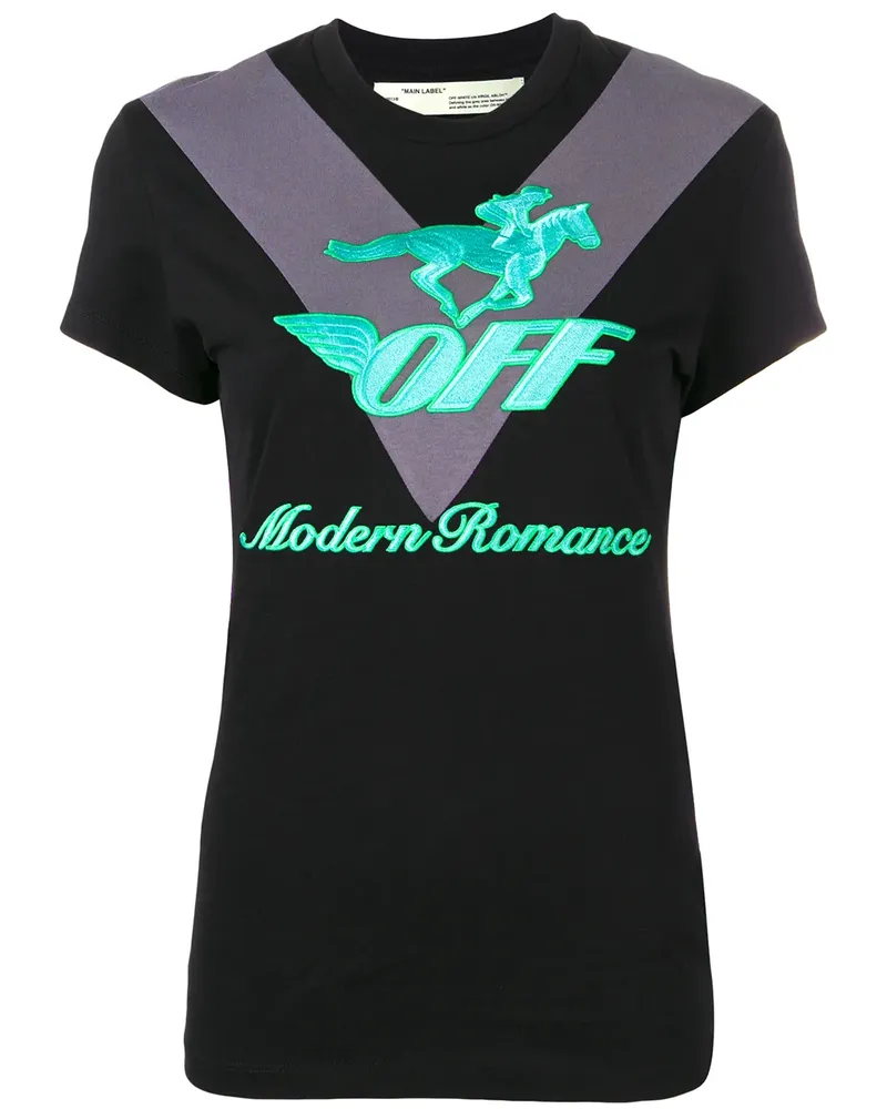 OFF-WHITE Modern Romance' T-Shirt - Schwarz Schwarz