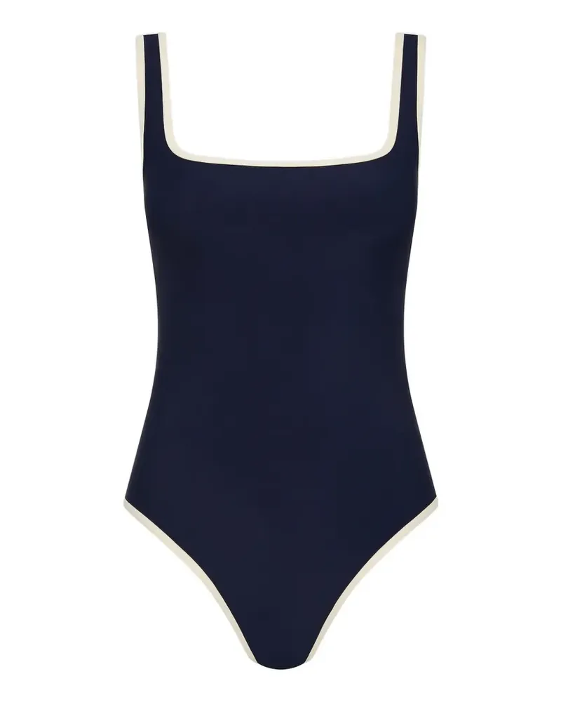 BONDI BORN McKenna contrast-trim swimsuit - Blau Blau