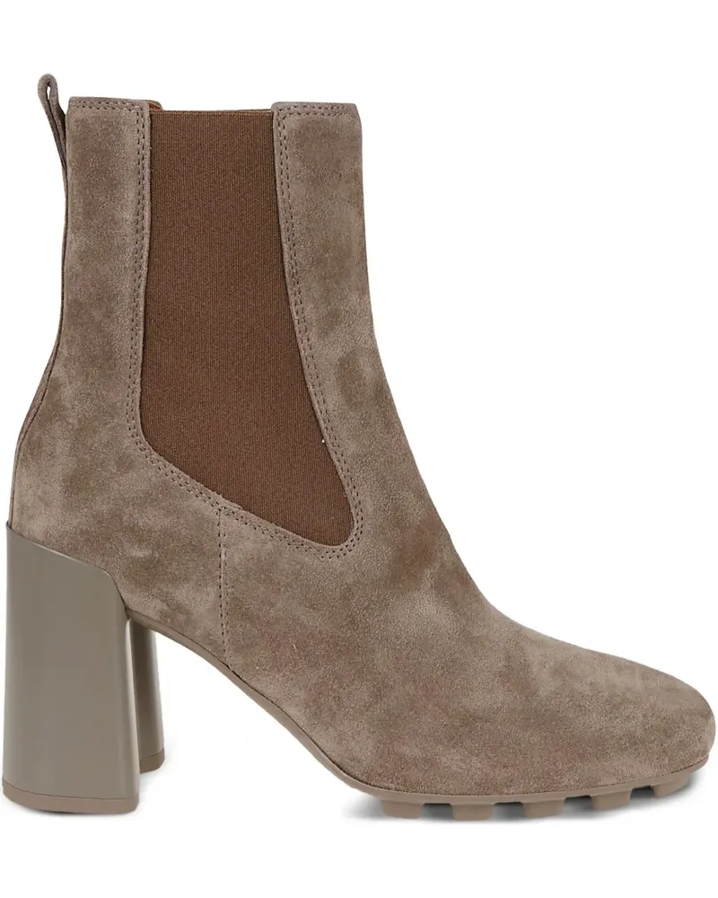 Hogan Chelsea-Boots mit Blockabsatz - Nude Nude