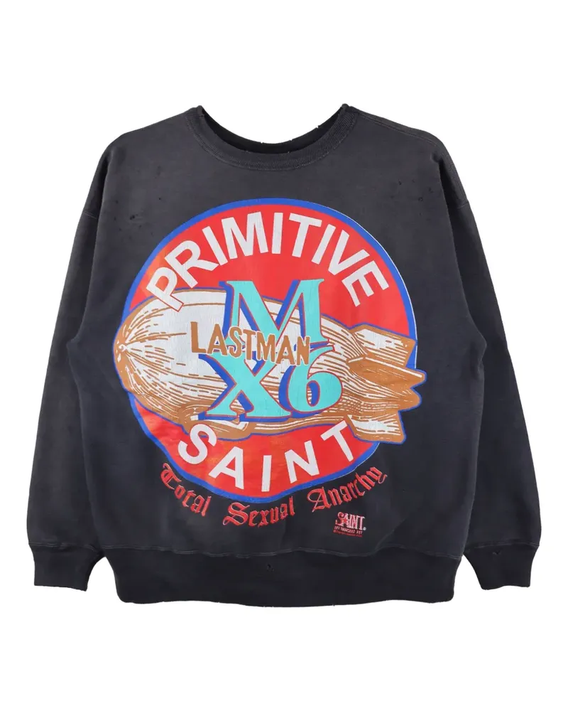SAINT MXXXXXX Primitive Sweatshirt - Schwarz Schwarz