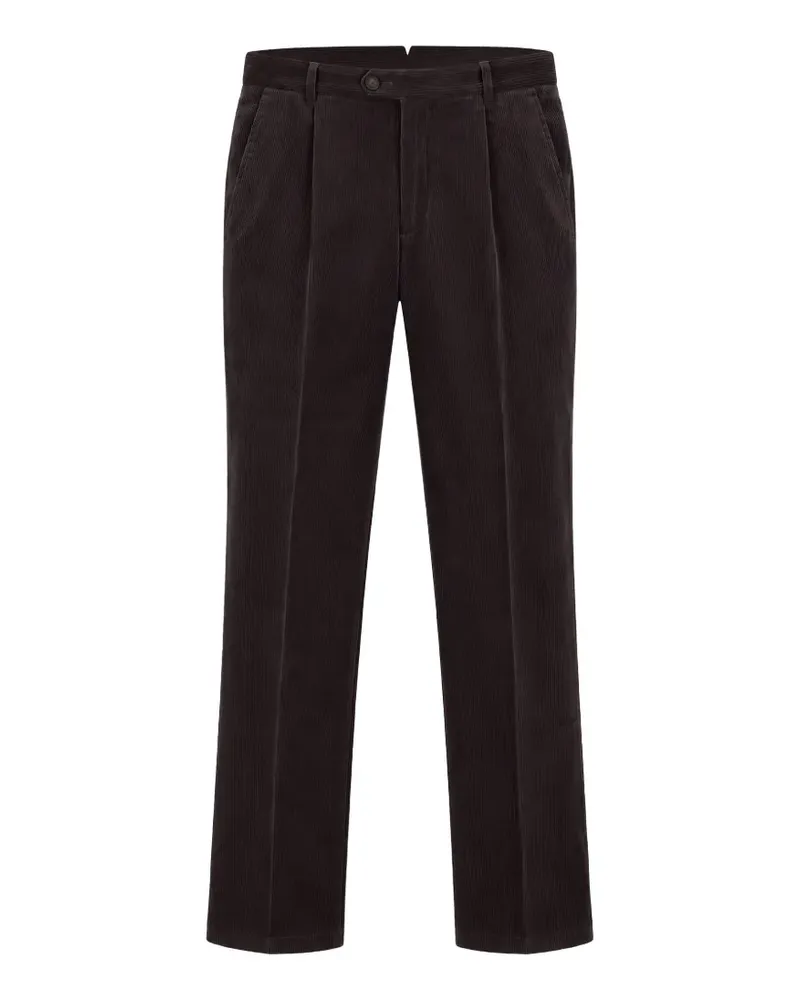 HUGO BOSS tapered-fit corduroy pants in Italian fabric - Schwarz Schwarz