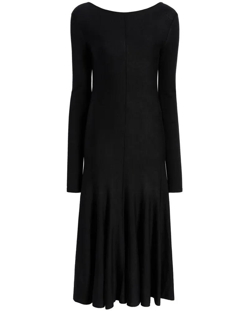 KHAITE Midikleid mit U-Ausschnitt - Schwarz Schwarz