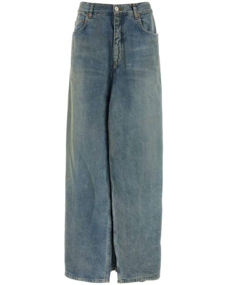 Balenciaga Halbhohe Baggy-Jeans Blau