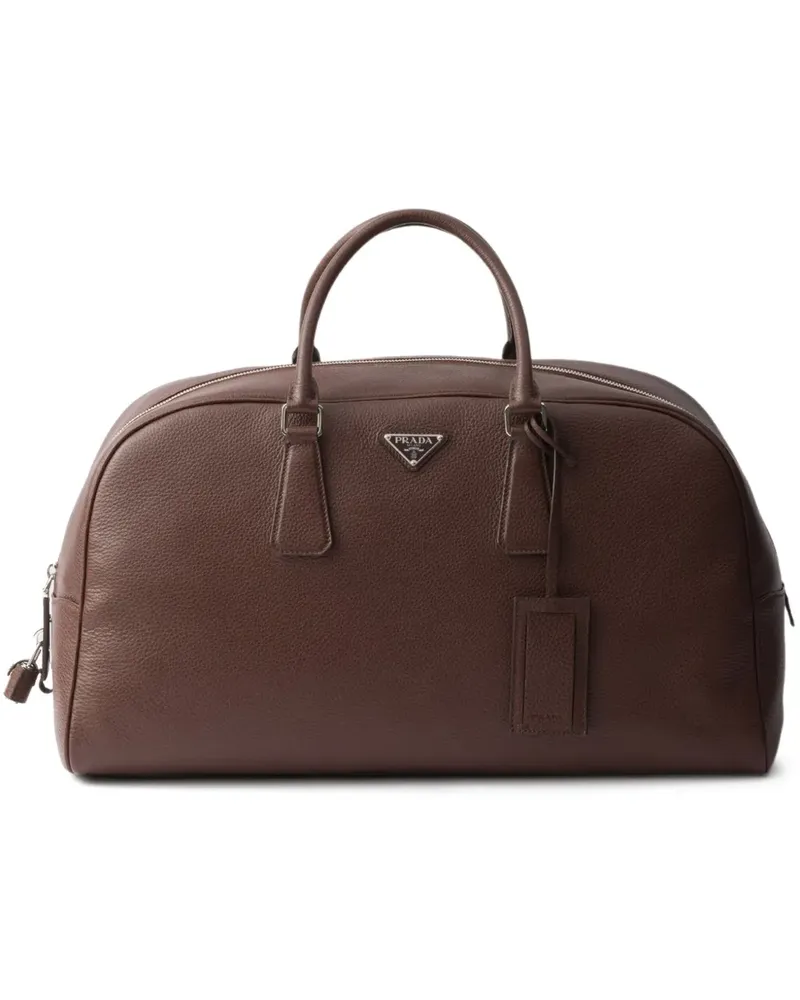 Prada Reisetasche aus weichem Leder - Braun Braun