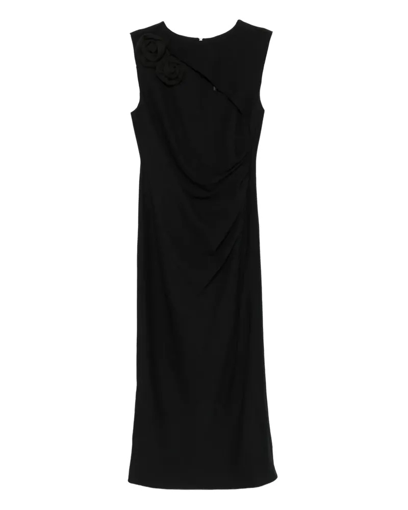 MARELLA Ärmelloses Midikleid mit Rosendetail - Schwarz Schwarz