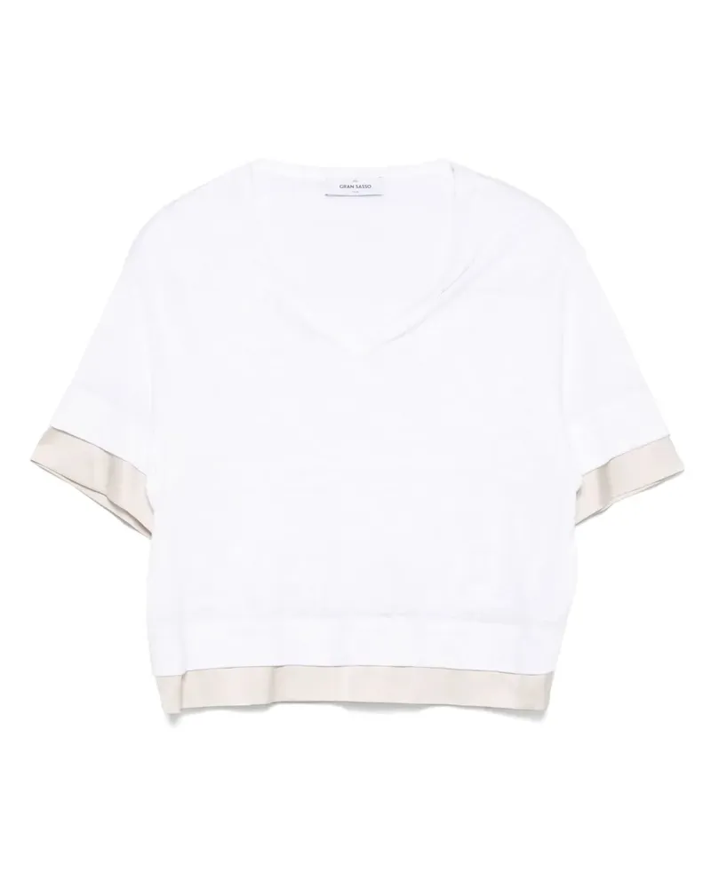 Gran Sasso T-Shirt im Layering-Look - Weiß Weiß