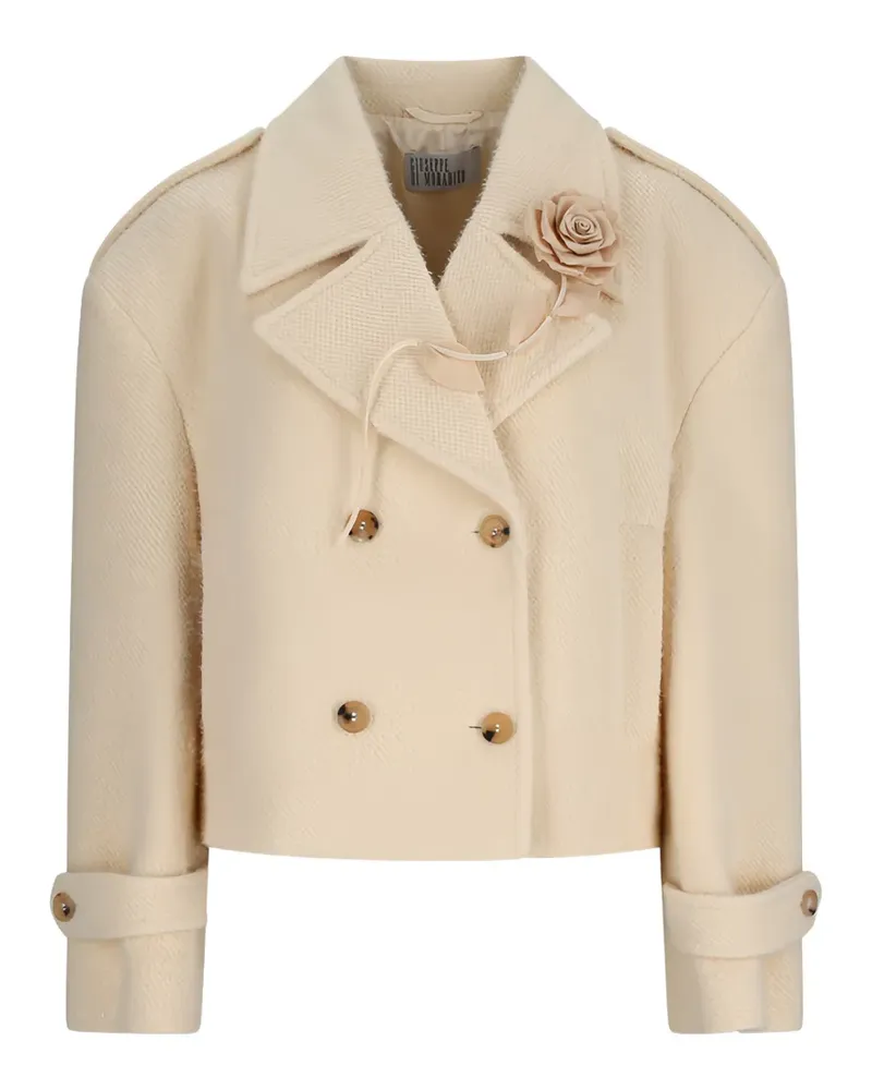Giuseppe di Morabito Doppelreihige Jacke mit Blumendetail - Nude Nude