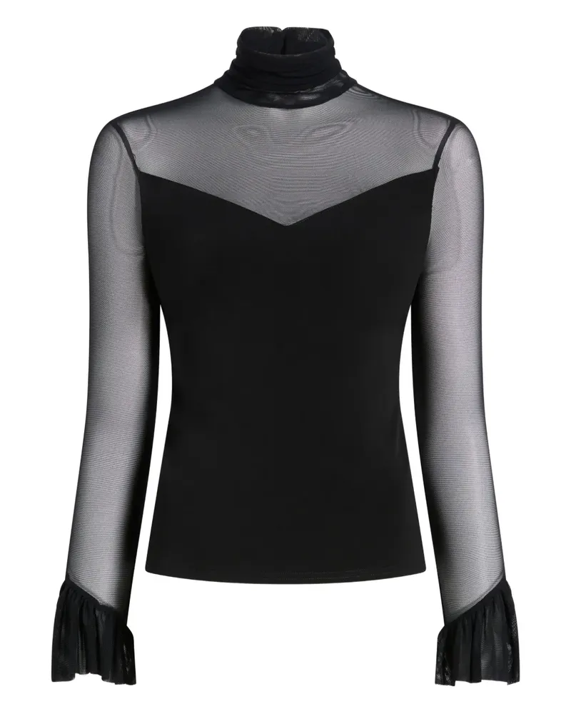 Cinq à Sept Lucy ruffled top - Schwarz Schwarz