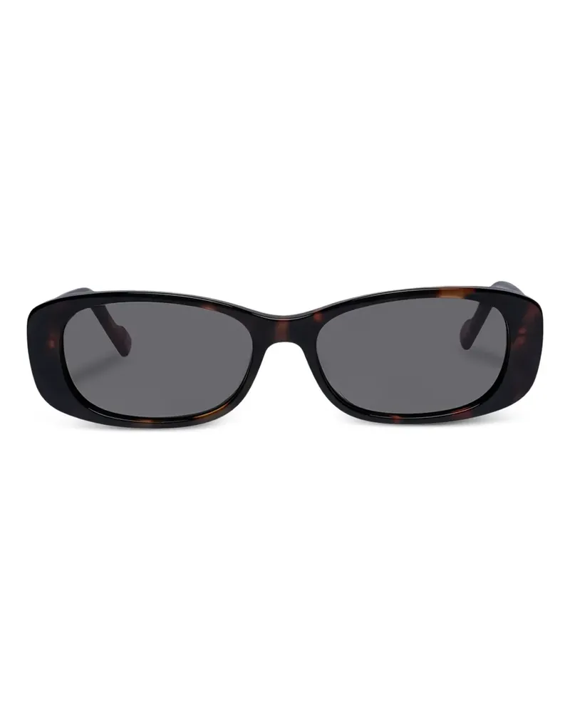 Le Specs Sonnenbrille mit eckigem Gestell - Braun Braun