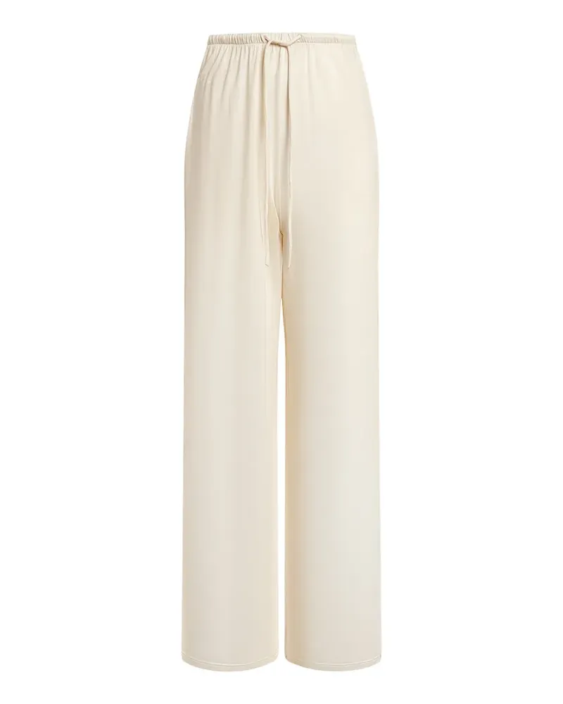 12 STOREEZ Pearl Seidenhose mit Kordelzug - Weiß Weiß