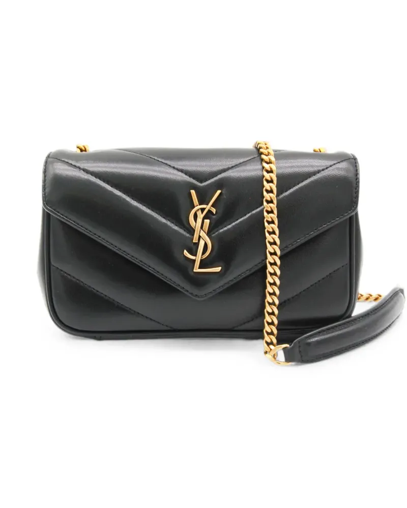 Saint Laurent Kleine Loulou Schultertasche - Schwarz Schwarz