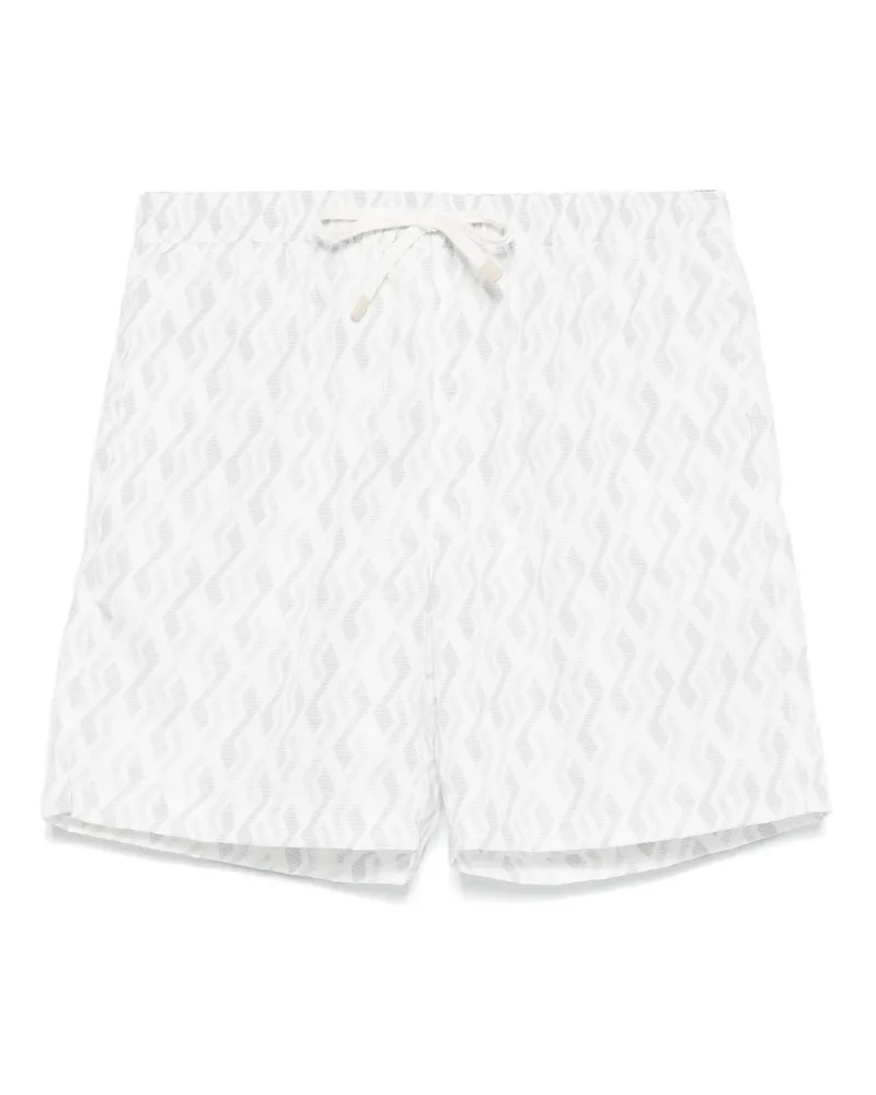 Eleventy Badeshorts mit geometrischem Print Grau