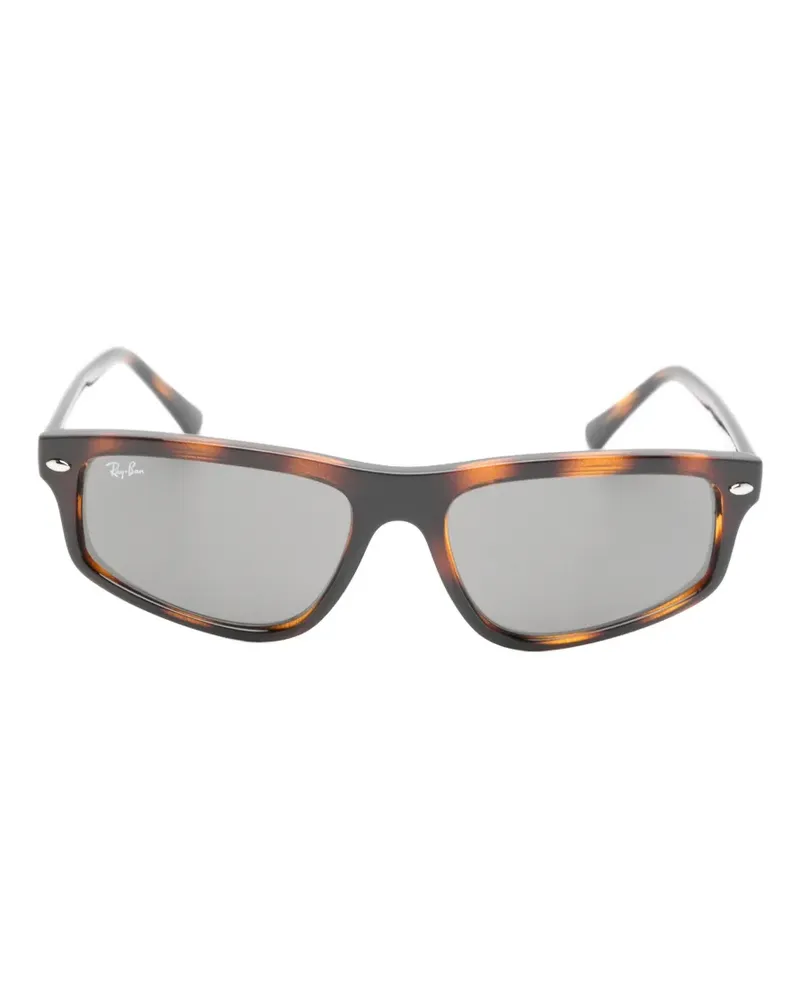 Ray Ban tortoiseshell-effect rectangle-frame sunglasses - Braun Braun