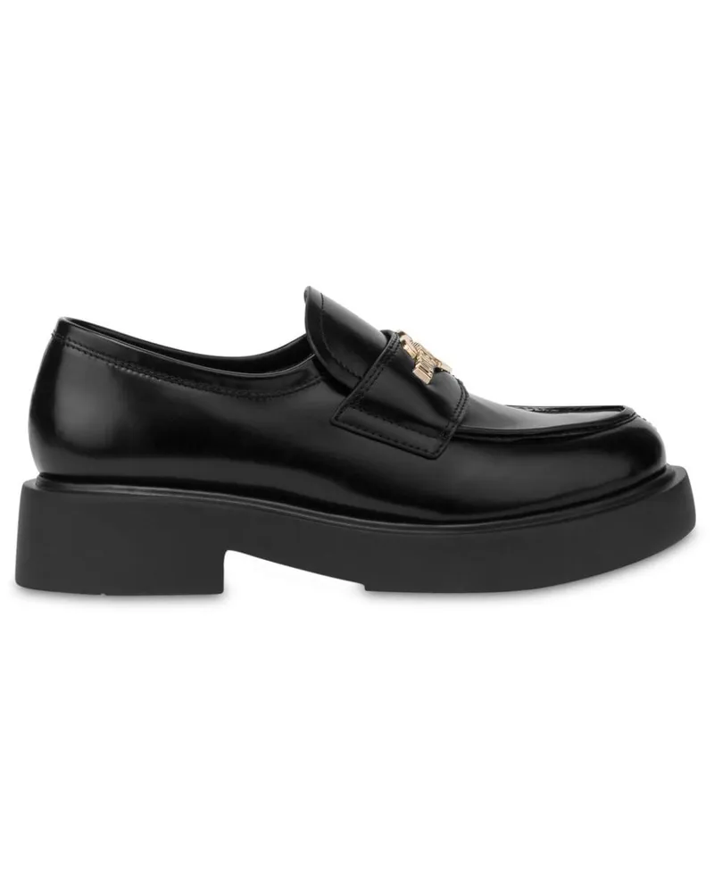 Moschino Loafer mit Logo-Schild 35mm - Schwarz Schwarz