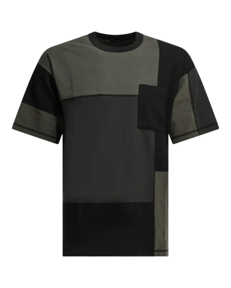 Comme des Garçons patchwork T-shirt - Schwarz Schwarz