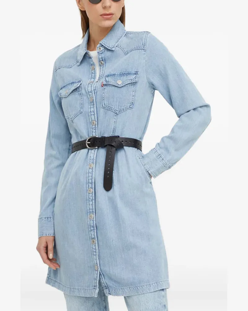 Levi's buttoned pocket denim dress - Blau Blau