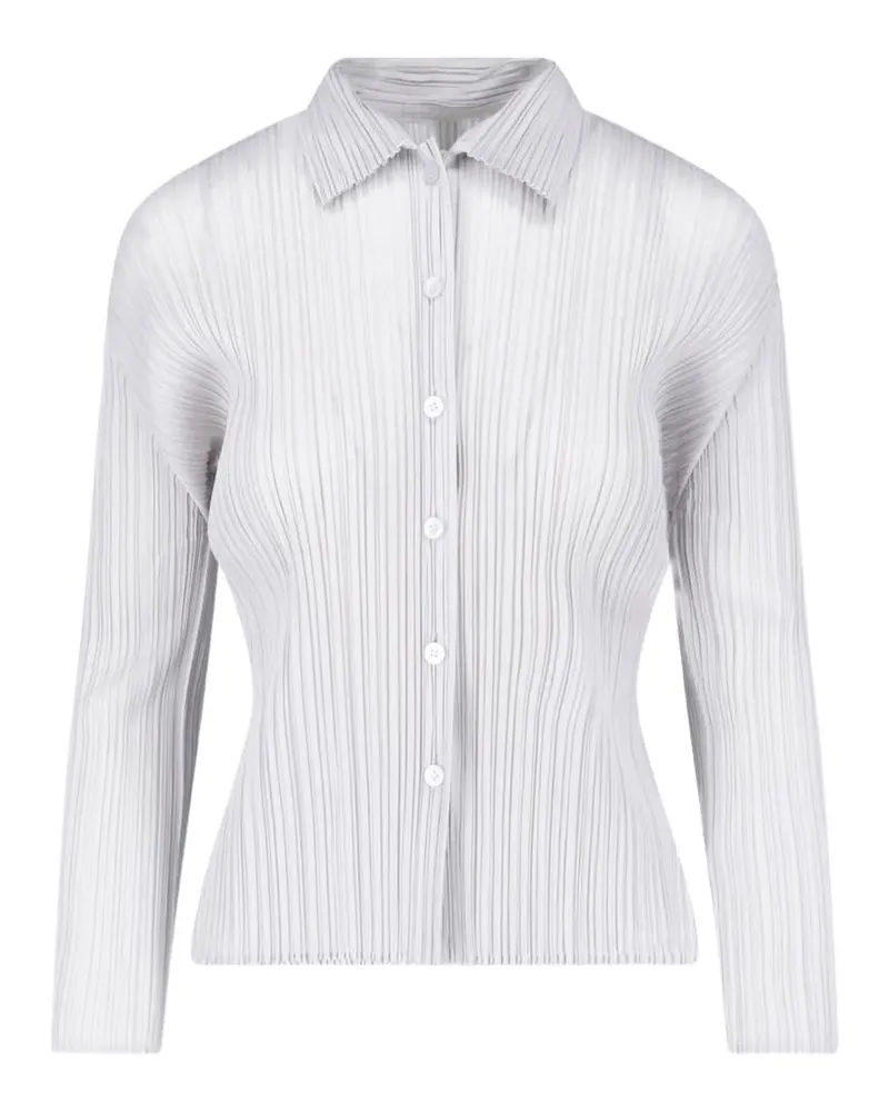Issey Miyake Hemd mit Falten - Weiß Weiß