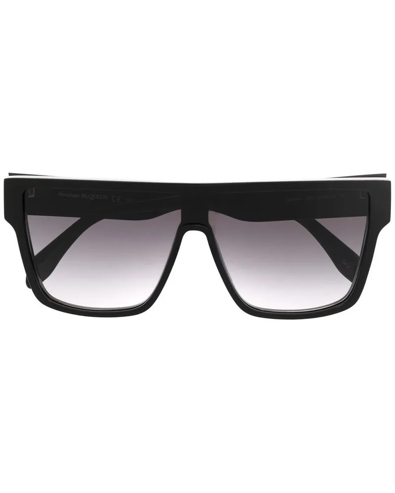 Alexander McQueen Sonnenbrille mit Farbverlauf - Schwarz Schwarz