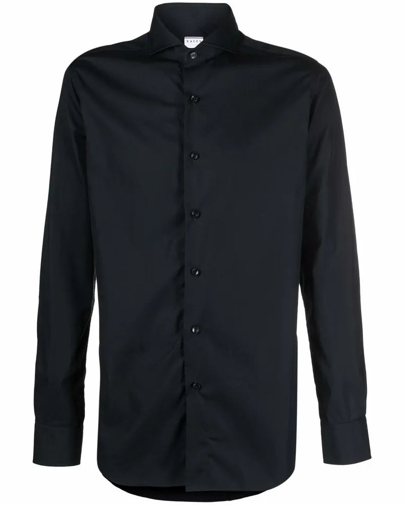 XACUS Knitterfreies Hemd - Schwarz Schwarz