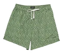 geometric-print swim shorts - Grün