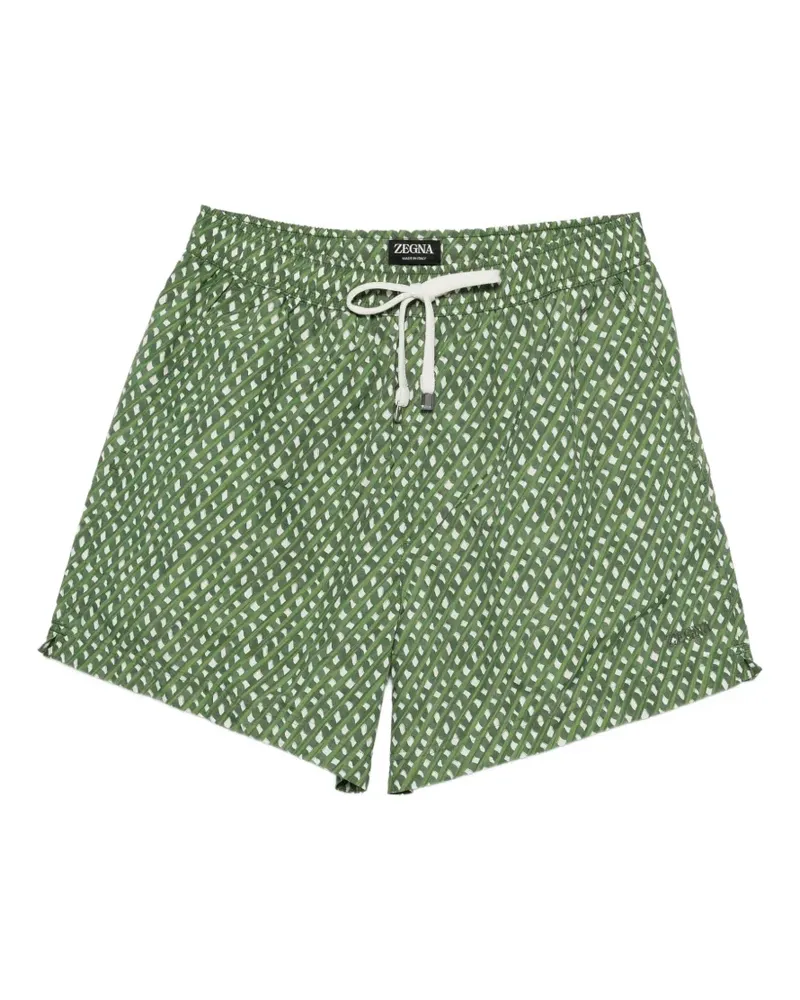 Ermenegildo Zegna geometric-print swim shorts - Grün Grün
