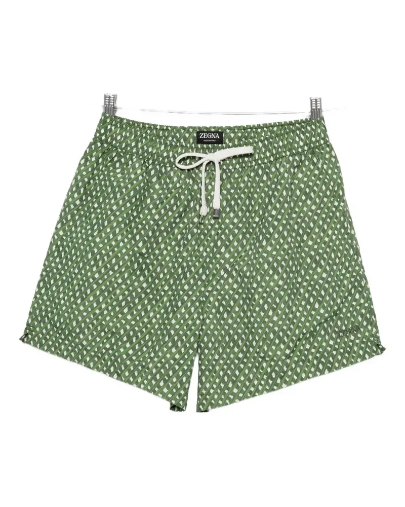 Ermenegildo Zegna geometric-print swim shorts - Grün Grün