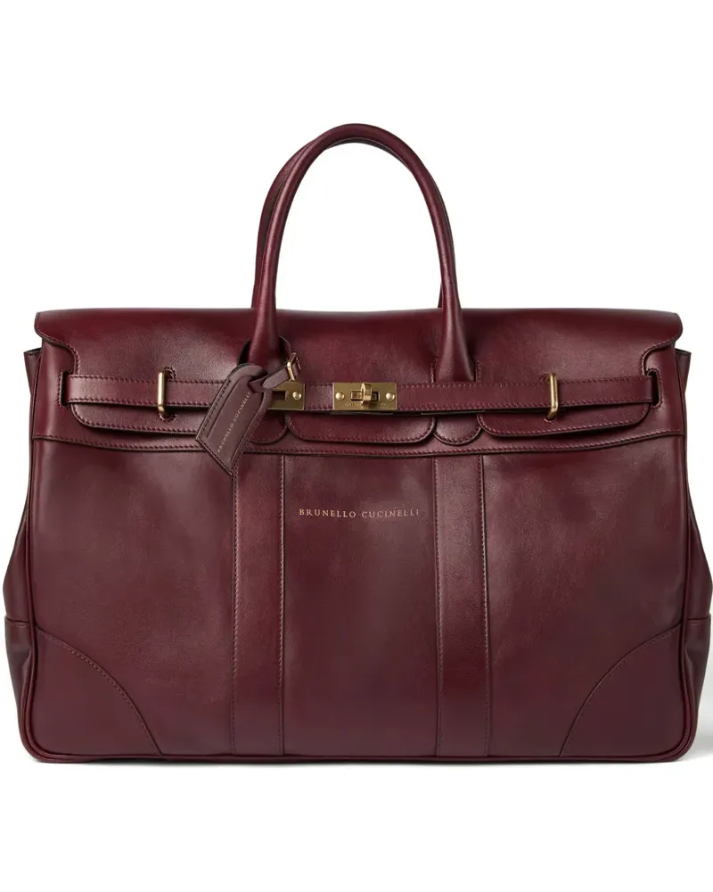 Brunello Cucinelli Weekender Country Reisetasche - Rot Rot