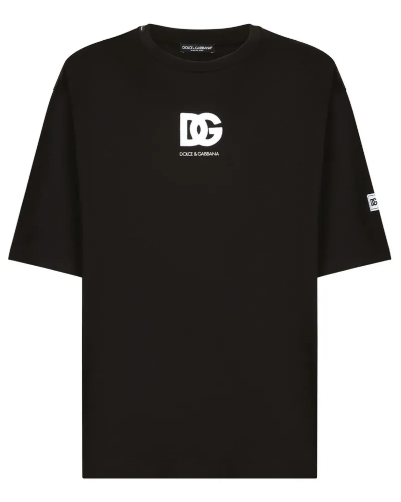 Dolce & Gabbana T-Shirt mit Logo-Print - Schwarz Schwarz
