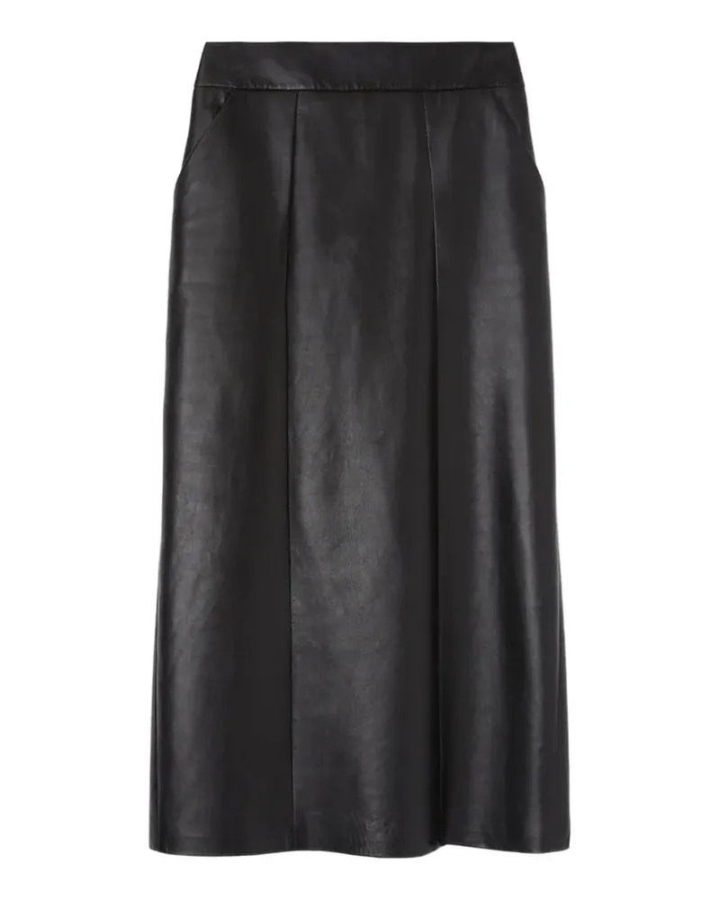 Ermanno Scervino Midirock aus Leder - Schwarz Schwarz