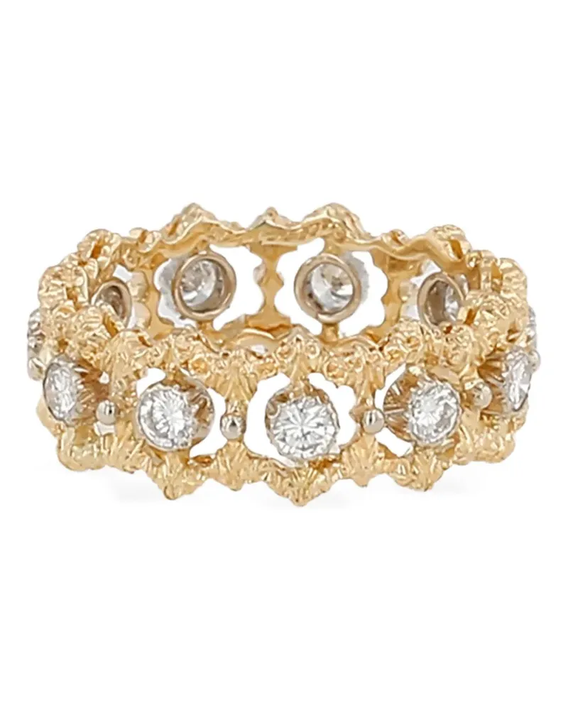 Buccellati 2010's diamond rombi ring - Gold Gold