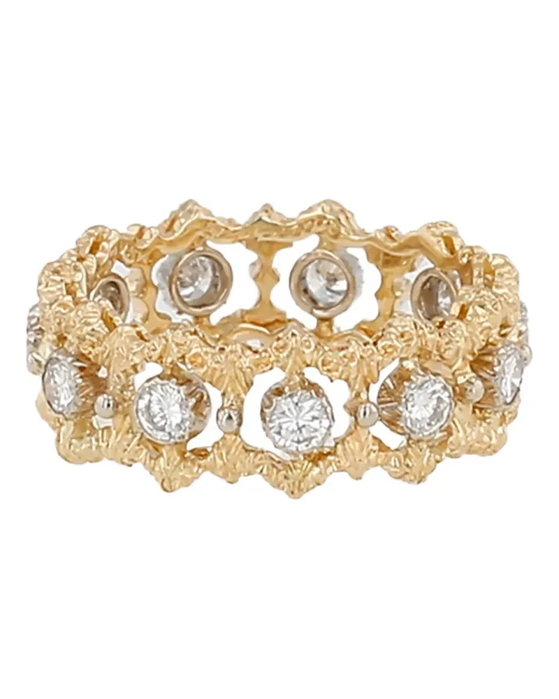 Buccellati 2010's diamond rombi ring - Gold Gold