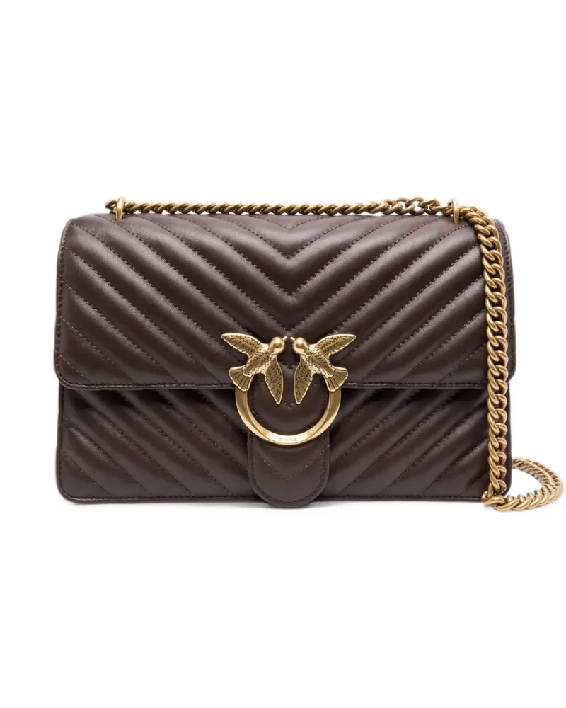 Pinko medium shoulder bag Love Bag One Chevron - Braun Braun