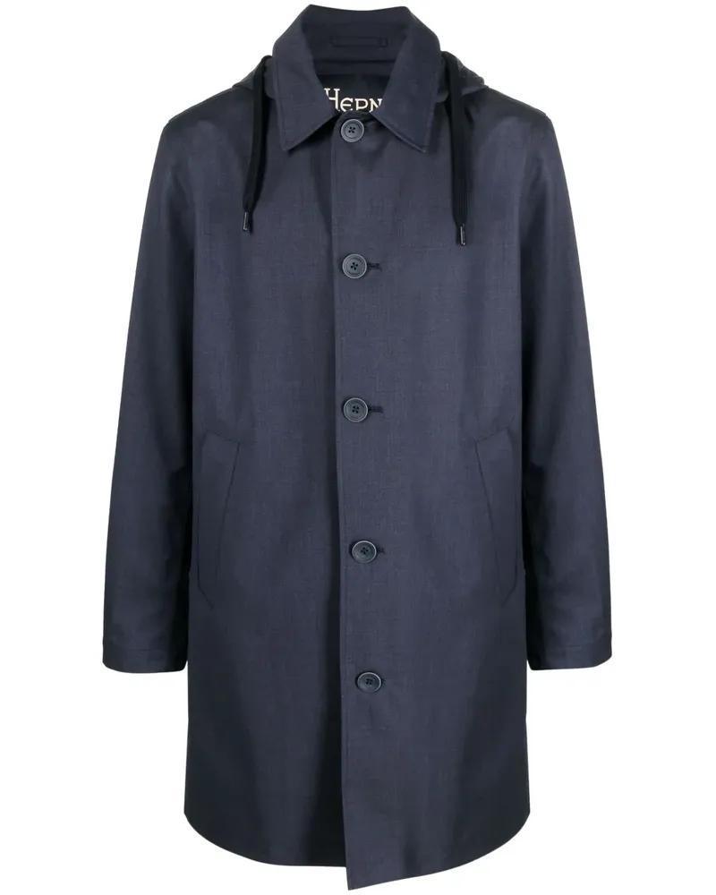 Herno Parka mit Knopfverschluss - Blau Blau