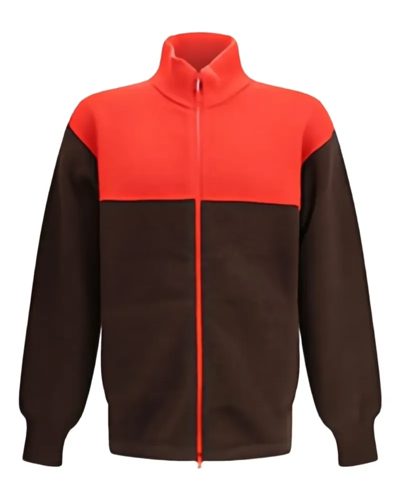 GR10K colourblock zip-fastening cardigan - Braun Braun