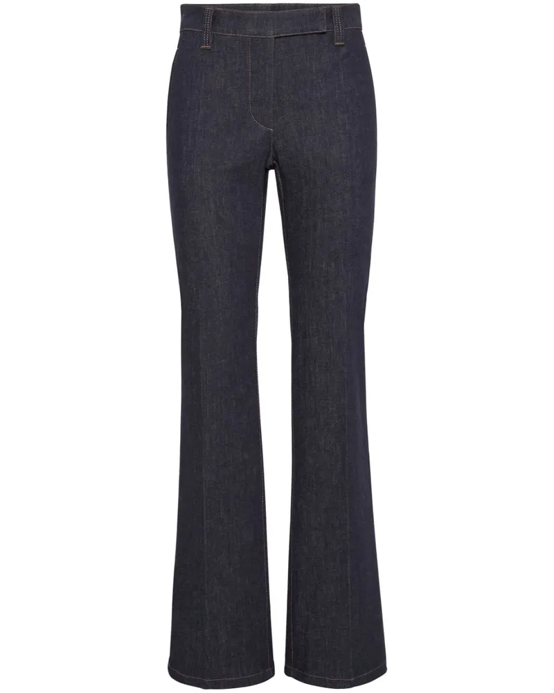 Brunello Cucinelli Ausgestellte High-Waist-Jeans - Blau Blau