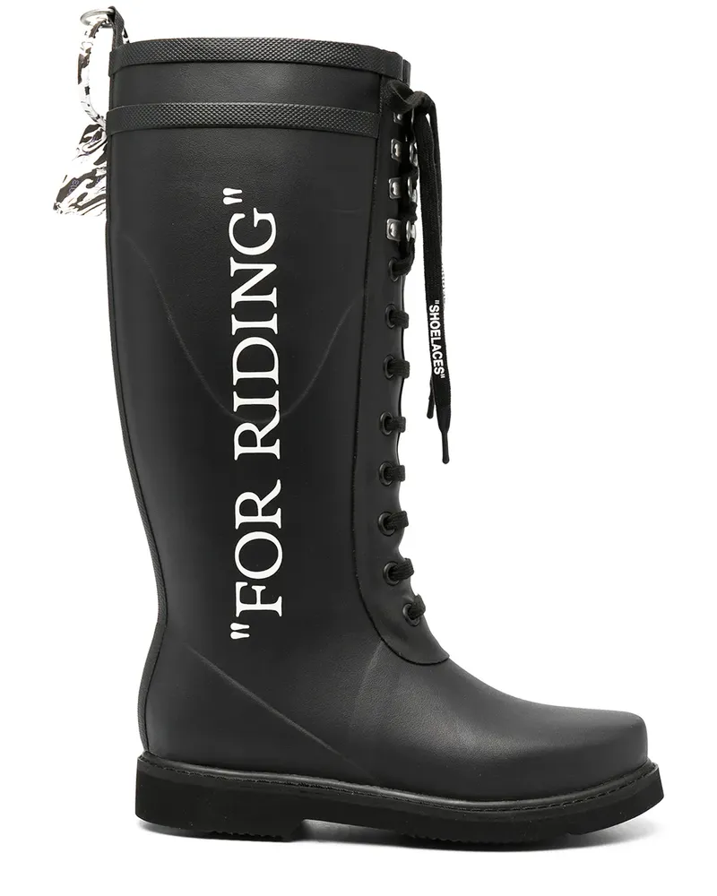 OFF-WHITE For Riding' Gummistiefel - Schwarz Schwarz