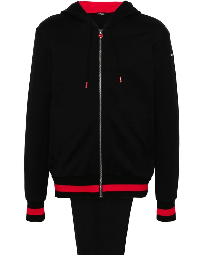 Kiton Jogginganzug mit Kapuze - Schwarz Schwarz