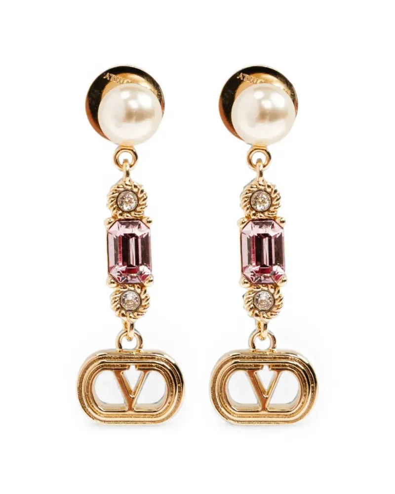 Valentino Garavani VLogo Signature Ohrringe mit Kristallen - Gold Gold