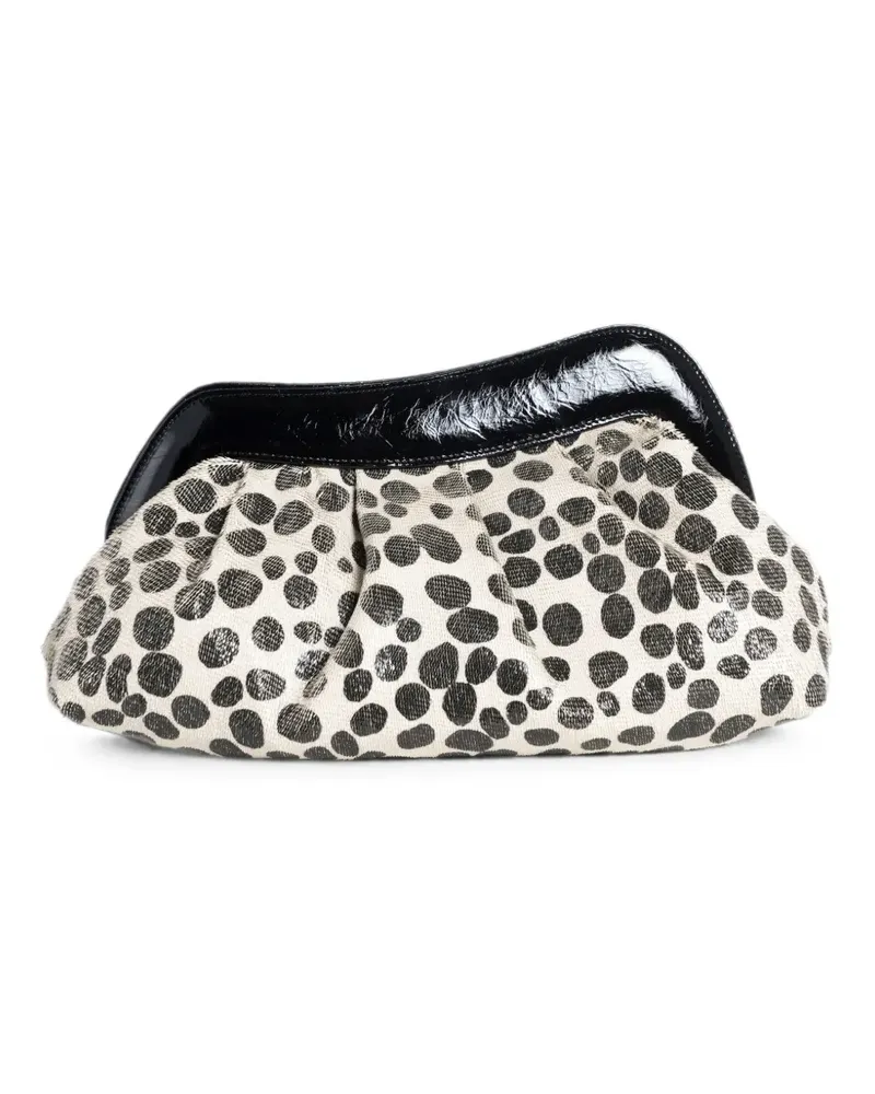 FESTA Milano Nayara polka-dot clutch bag - Nude Nude