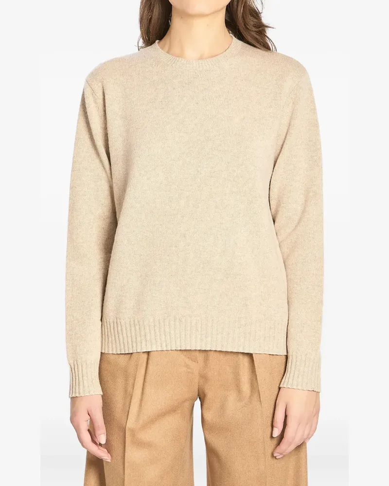 Max Mara Kaschmirpullover mit Rundhalsausschnitt - Nude Nude