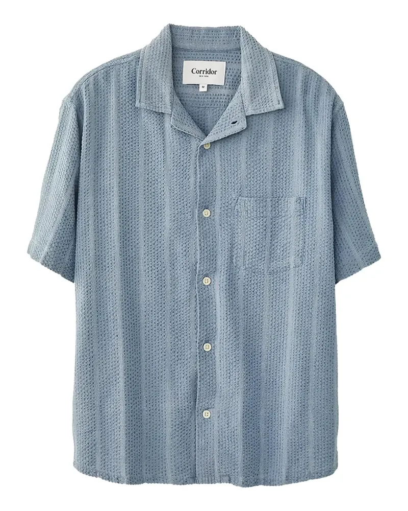 Corridor striped seersucker shirt - Blau Blau