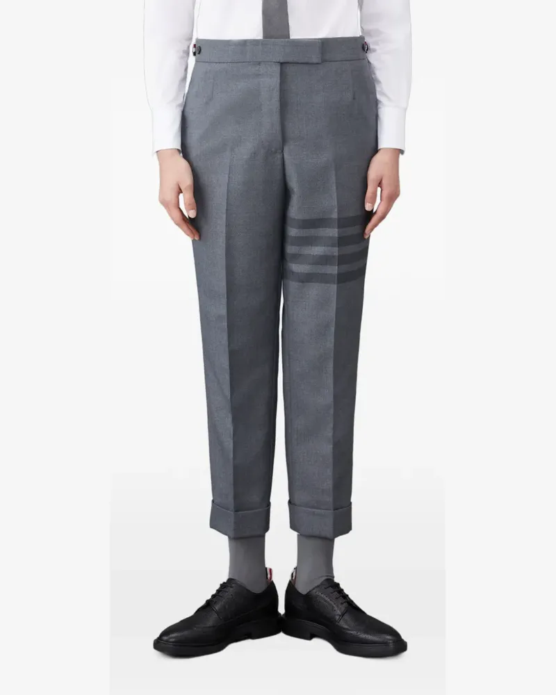 Thom Browne Hose mit Logo-Streifen - Grau Grau
