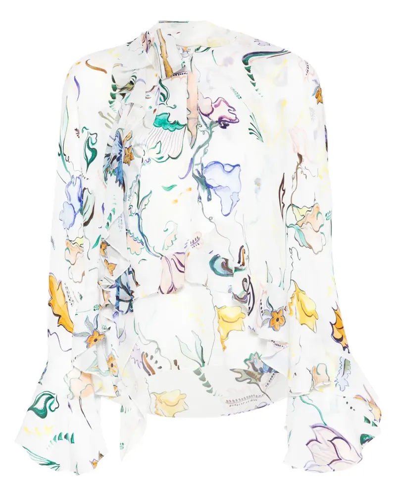 Dorothee Schumacher Bluse mit Blumen-Print - Weiß Weiß