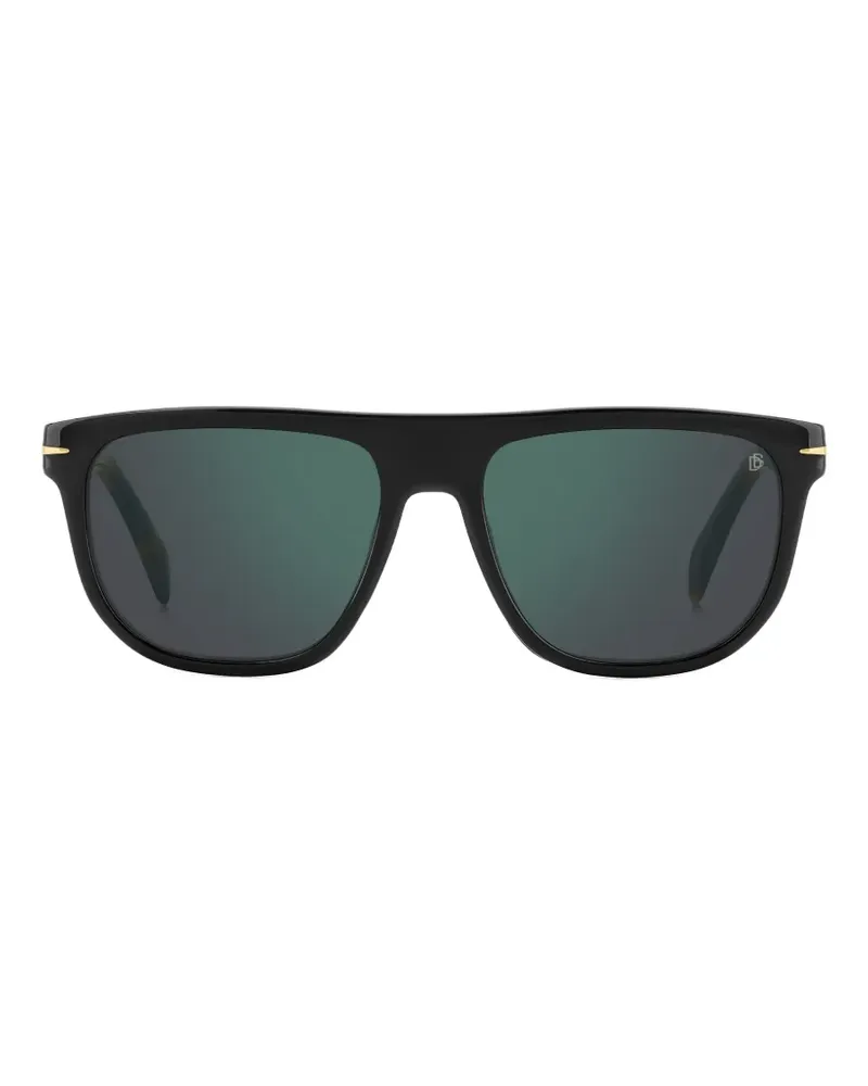 EYEWEAR by DAVID BECKHAM havana-pattern rectangle sunglasses - Schwarz Schwarz