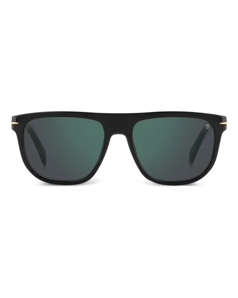 EYEWEAR by DAVID BECKHAM Eckige Sonnenbrille mit Havana-Muster - Schwarz Schwarz