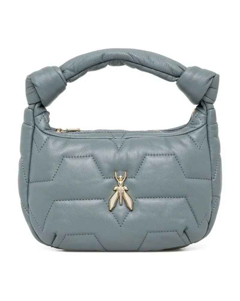 Patrizia Pepe Schultertasche mit Logo-Schild - Grau Grau