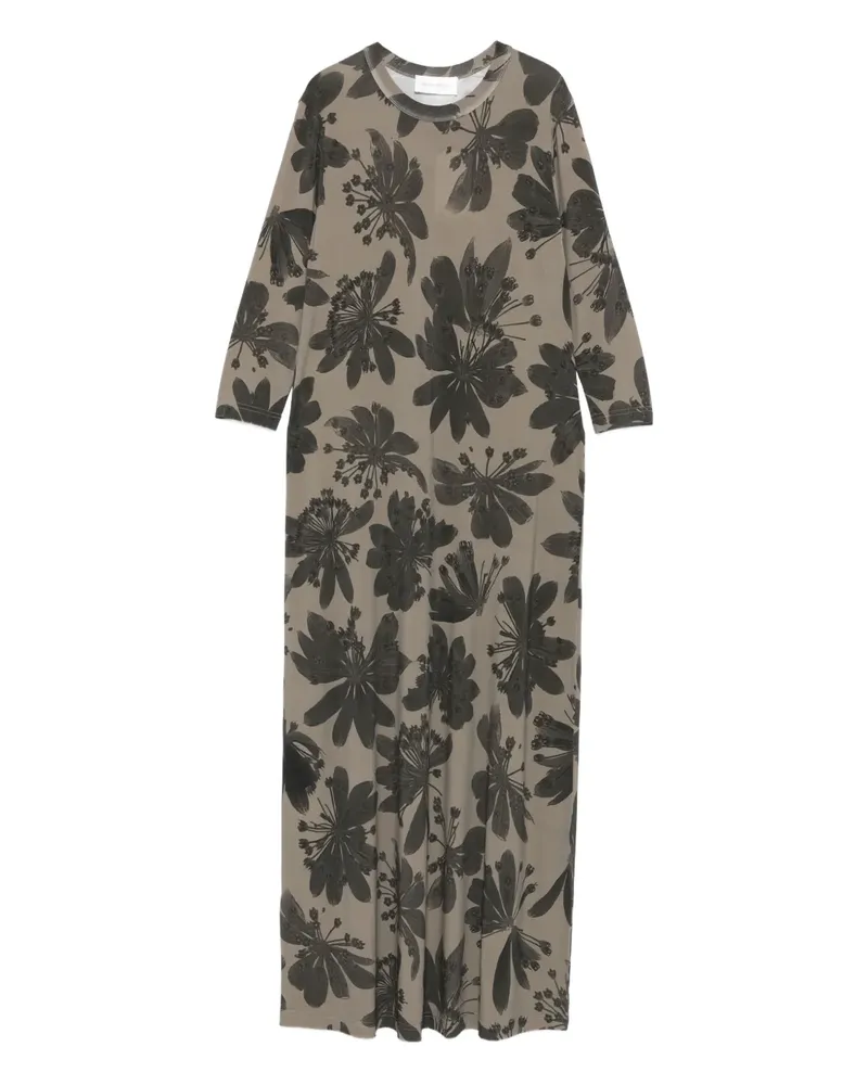 christian wijnants Maxikleid mit Blumen-Print - Nude Nude